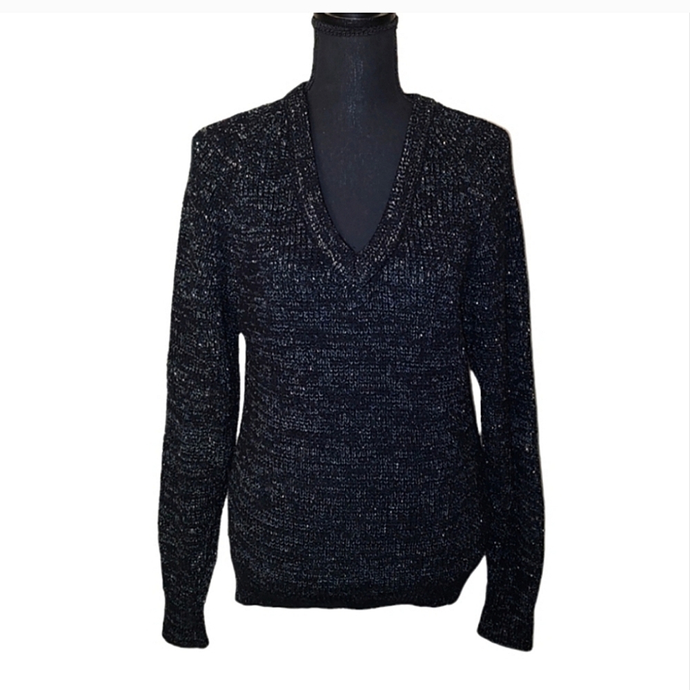 Y2K Sam&max Black Glittery sweater